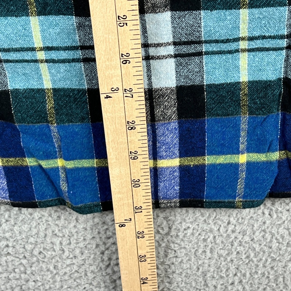 Carbon 2‎ Cobalt Shirt Jacket Mens XL Blue Green Plaid Flannel Lined Shacket - Picture 12 of 13